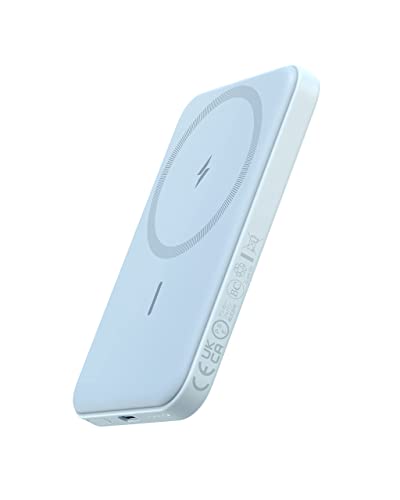 ANKER 621 MAGNETIC PORTABLE CHARGER MAGGO 5000MAH WIRELESS POWER BANK - BLUE - Like New