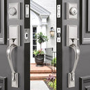 GUA OYH Double Door Handleset Entryway Keyed Dummy Door Lock Set (Matte Black) - Like New