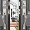 GUA OYH Double Door Handleset Entryway Keyed Dummy Door Lock Set (Matte Black) - Like New