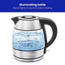 Chefman 1.2L Electric Tea Kettle LED Lights Hot Water Boil-Dry Protection - Brand New