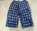 YUNA PAJAMA PANTS WOMEN MULTI PLAID ELASTIC WAIST - SIZE: M/L - BLUE/DARKBLUE - Brand New