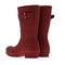 HUNTER ORIGINAL SHORT SYNTHETIC WOMEN'S WELLINGTONS BOOTS SIZE: 9 - MILITARY RED - Like New