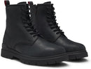 HUGO MEN'S RYAN SMOOTH LEATHER LACE UP BOOT - SIZE: MEN 10 - BLACK - Like New