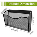 EASYPAG WALL FILE ORGANIZER SINGLE POCKET MESH LETTER/A4 SIZE - BLACK - Like New