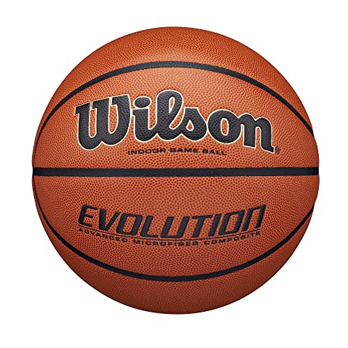 WILSON EVOLUTION INDOOR GAME BASKETBALLS SIZE 7 BROWN WZDGBEV07 - Like New