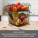 Gourmet Basics by Mikasa Band Stripe Stacking Kitchen Bathroom Office Storage - Brand New