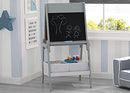 DELTA CHILDREN CHELSEA DOUBLE-SIDED STORAGE EASEL LIGHT GREY/WHITE - Like New