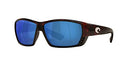 COSTA DEL MAR TUNA ALLEY RECTANGULAR SUNGLASSES Tortoise/Gray Blue Mirror - Like New