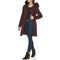 352SW478 COLE HAAN WOMEN'S HOODED COAT SLICK WOOL RETAIL SIZE 8 - BORDEAUX - Brand New