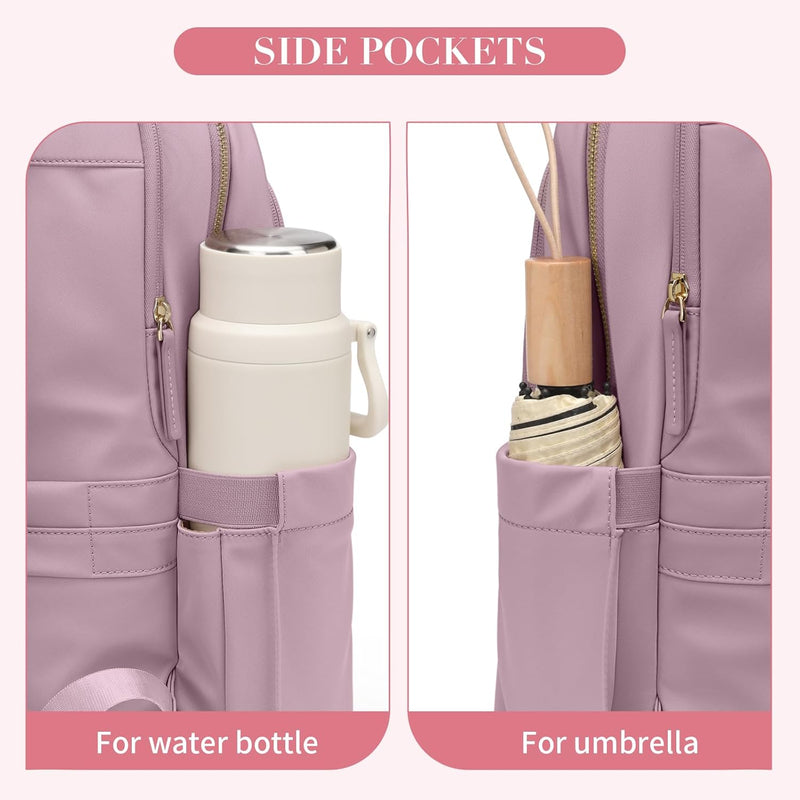 GOLF SUPAGS WOMEN CASUAL DAYPACK COLLEGE BACKPACK PURSE FITS - PINKISH PURPLE - Like New