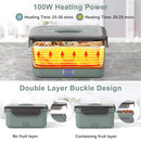 HERRFILK ELECTRIC LUNCH BOX FOOD HEATER 100W 4 IN 1 ULTRA QUICK HEATED GREEN - Like New