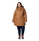 179975 Columbia Women's Suttle Mountain Long Insulated CAMEL BROWN SIZE XXL - Brand New