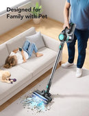 QIKCLN CORDLESS VACUUM CLEANER POWERFUL VACUUM 1.3L STICK HAIR - GREEN - Like New