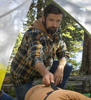 LEGENDARY WHITETAILS MEN'S MAPLEWOOD HOODED SHIRT JACKET - SIZE: MEN L - PLAID - Brand New