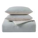 KATHY IRELAND 3-PIECE WAFFLE DOWN ALTERNATIVE COMFORTER SET KING - LIGHT BLUE - Brand New