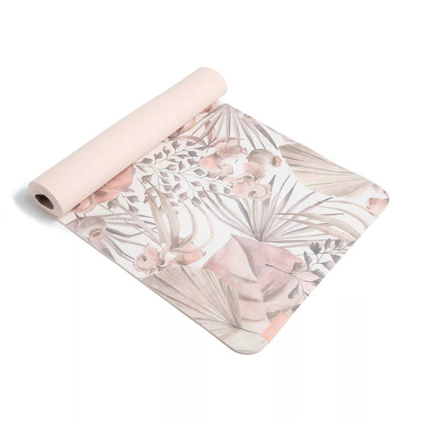 BLOGILATES VEGAN SUEDE YOGA MAT MYSTICAL MOMENT - FLORAL TPE PILATES MAT - Like New