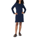 AMAZON ESSENTIALS WOMEN'S CREWNECK LONG-SLEEVE FLEECE DRESS NAVY XL - Brand New