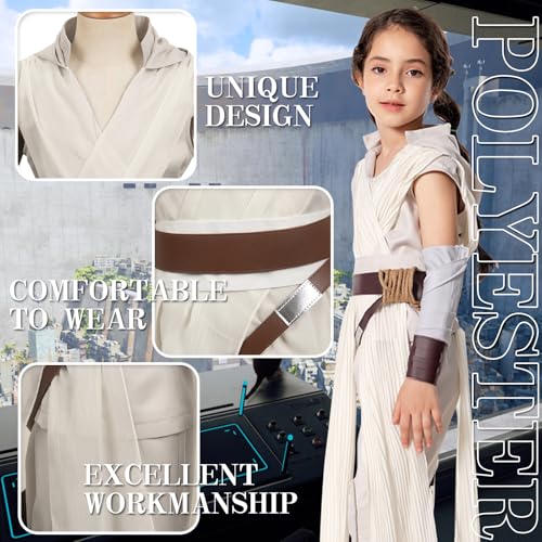 Kids Knight Cosplay Costume Halloween Force Master Costume - White, YL - Like New