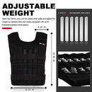 LEKÄRO ADJUSTABLE WEIGHTED VEST 44LB, 96 STEEL PLATES INCLUDED, FZ-4685 - BLACK - Like New