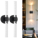 POVECTOLAY BATTERY-OPERATED WALL SCONCES 20" 3000K-6000K, 2PK, T078 - BLACK - Like New