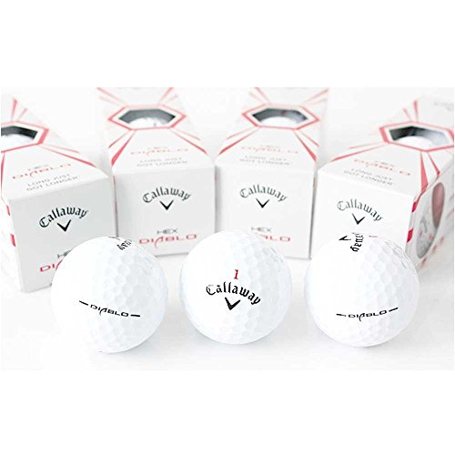 CALLAWAY GOLF HEX DIABLO GOLF BALLS 1 Dozen 641625312 - WHITE - Like New