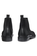 BOSS MEN'S TAYIL SMOOTH LEATHER SLIP ON CHELSEA BOOT - MEN SIZE 9 - BLACK - Like New