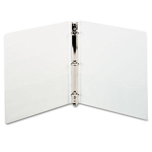 SKILCRAFT ROUND RING VIEW BINDER, 1" CAPACITY; 8.5 X 11, NSN2034708 - WHITE - Like New