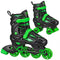ROLLER DERBY GREEN WIRE KIDS' QUAD COMBO SKATES - YOUTH 3-6 - BLACK/GREEN - Like New