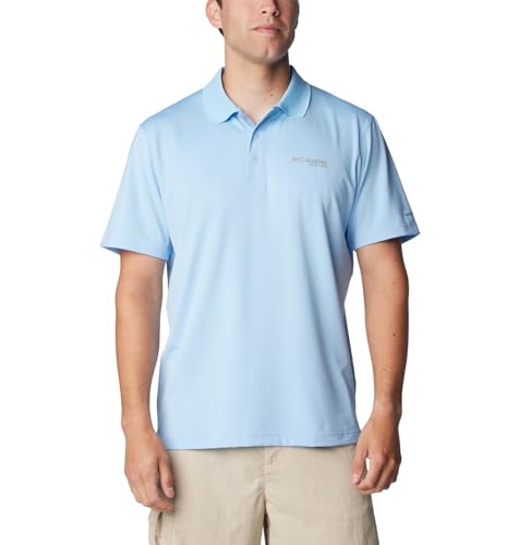 COLUMBIA MEDIUM MEN'S LOW DRAG OFFSHORE POLO - SAIL - Like New