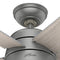 HUNTER FAN 46" CONTEMPORARY CEILING FAN LIGHT KIT PULL CHAIN MATTE SILVER - Like New