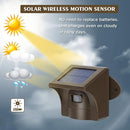 eMACROS Long Range Solar Wireless Alarm Outdoor Weather Resistant HS002C - BROWN Like New