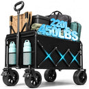 ARTIST'S DREAM HEAVY DUTY FOLDING WAGON, 220L LARGE CAPACITY, 450 LBS - BLACK - Like New