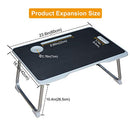 Laptop Desk Bed Adjustable Lap Bed Tray Table Foldable Notebook B0882XYBTB-White - Brand New