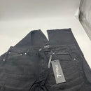 7GROOVE MEN'S JEANS STRAIGHT DENIM - SIZE: MEN 38/32 - BLACK WASHED - Brand New