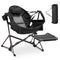 ANIFOX AINFOX FOLDABLE PORTABLE ROCKING CAMPING CHAIRS WITH FOOTREST - BLACK - Like New