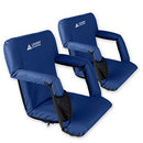 Leader Accessories Stadium Seat Cozy Portable Reclining Bleacher Chair 2 Seats - Brand New