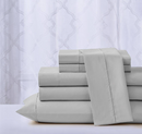 KATHY IRELAND HOME ULTA SOFT COOL MAX 6PC SOLID MICROFIBER KING SHEET LIGHT GRAY - Like New