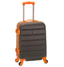 ROCKLAND MELBOURNE 20-INCH HARDSIDE SPINNER CARRY-ON LUGGAGE - CHARCOAL - Like New