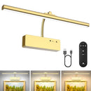 Lightbiz Picture Light 15.35inch 5400mAh Rechargeable Wall 3 Colors, Gold - Like New