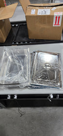 GENERIC 8 PIECE PAN AND LIDS - STAINLESS STEEL - Like New