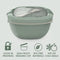 Bentgo Salad Container - 54 oz Bowl, Tray & Fork - Khaki Green - Brand New