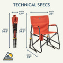 GCI OUTDOOR FREESTYLE ROCKER FOLDABLE ROCKING CAMP CHAIR - TERRACOTTA ORANGE - Brand New