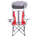 KELYSYUS KELSYUS PREMIUM CANOPY FOLDABLE PORTABLE LAWN CHAIR ARM REST - RED/GRAY - Like New