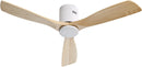 Sofucor 52" Low Profile Ceiling Fan No Light Wood Fan Blades - White, Burlywood Like New