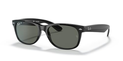 RAY BAN RAY-BAN RB2132 NEW WAYFARER SQUARE SUNGLASSES SIZE: 55 - BLACK/POLARIZED - Like New