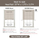 Madison Park Roman Shade, Room Darkening Blind Cordless, 33x64, Sheen Taupe - Brand New