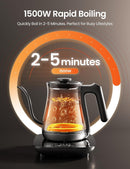 Comfee Gooseneck Electric Kettle with Temperature Control, 0.6L - BLACK - Like New