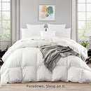 PUREDOWN KING SIZE ALL SEASON DOWN COMFORTER 75% DOWN FILLED - WHITE - Like New