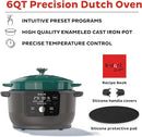 Instant Pot Electric Round Dutch Oven 6-Quart 1500W 5-in-1 140-0054-01 - Green - Like New