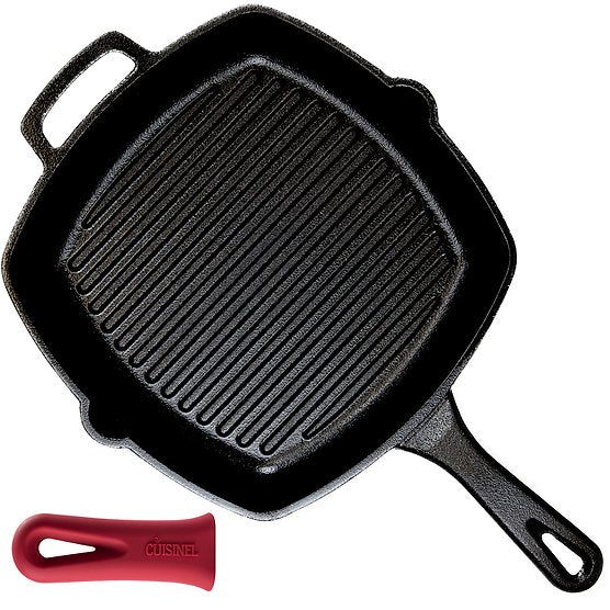 CUISINEL CAST IRON SQUARE GRILL PAN - 10.5 INCH - Scratch & Dent